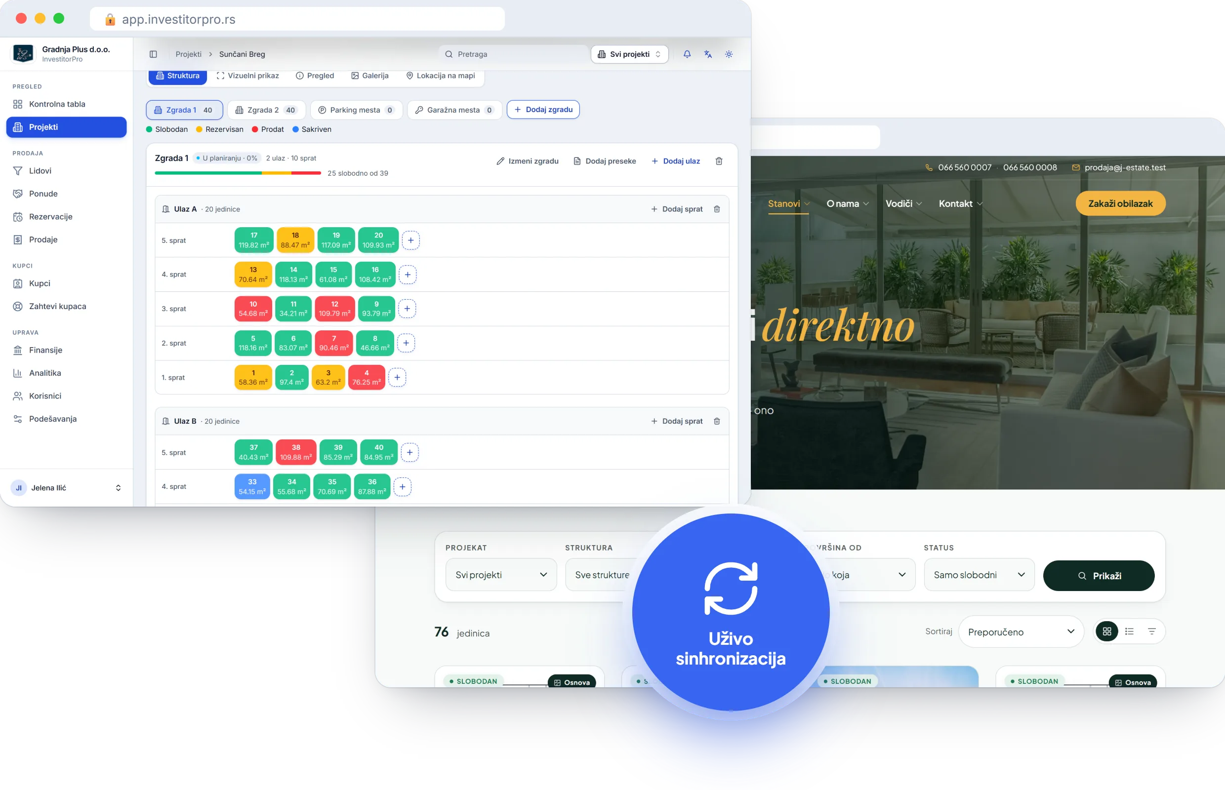 Sinhronizacija InvestitorPro aplikacije i WordPress sajta investitora